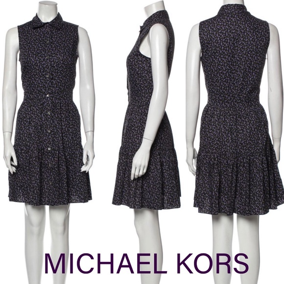 Michael Kors Sleeveless Floral Shirtdress Sz 6 NWT - Picture 1 of 8
